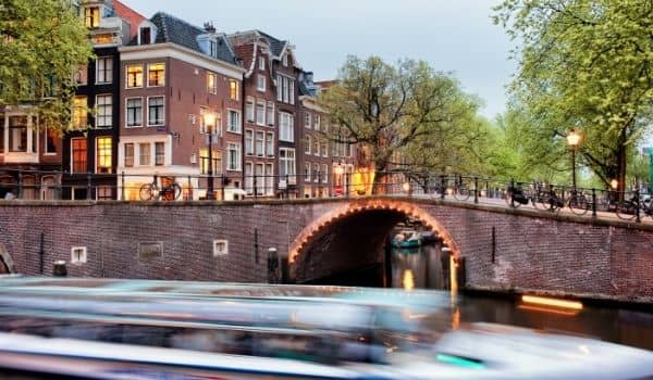 Parents visiting the Netherlands-Amsterdam Canals 