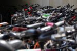 an image of a collection of dutch bicycles in spain