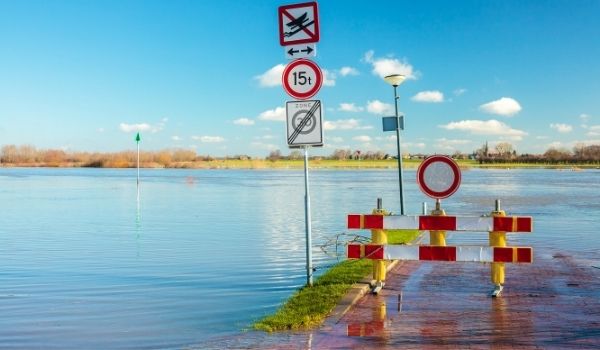 a flooded street in the netherlands