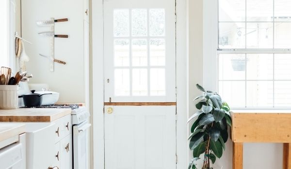 a white doorway to a temporary monthly rental