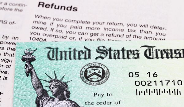 an image of an IRS cheque