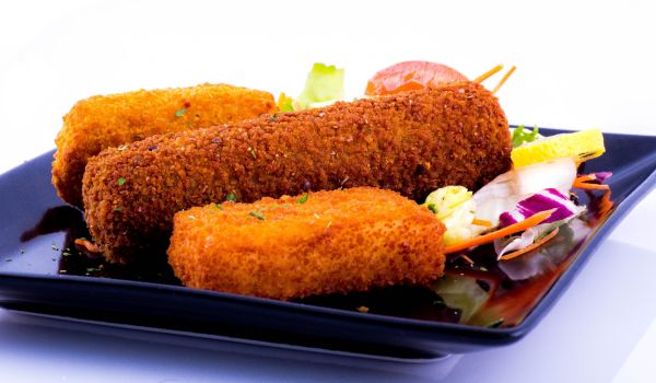 Three Krokets on a plate