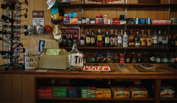 the counter of a traditional american convenience store