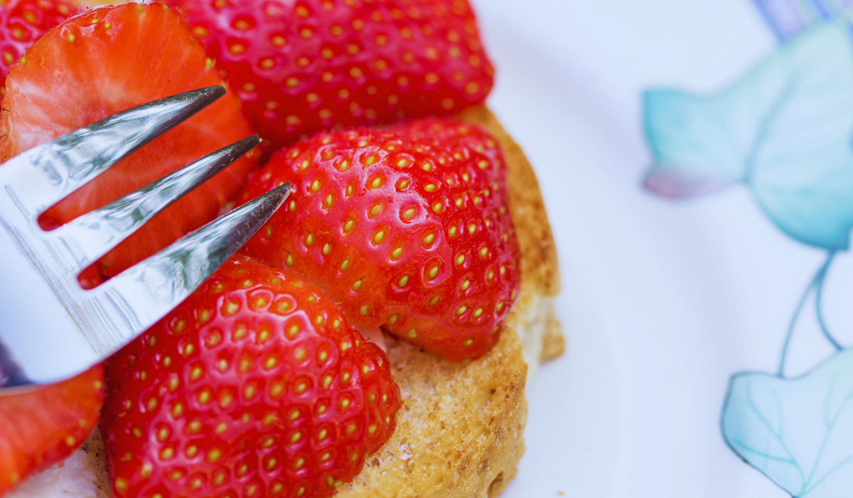 Beschuit crisp with strawberries