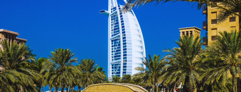 a wideshot of the Burj Khalifa in Dubai