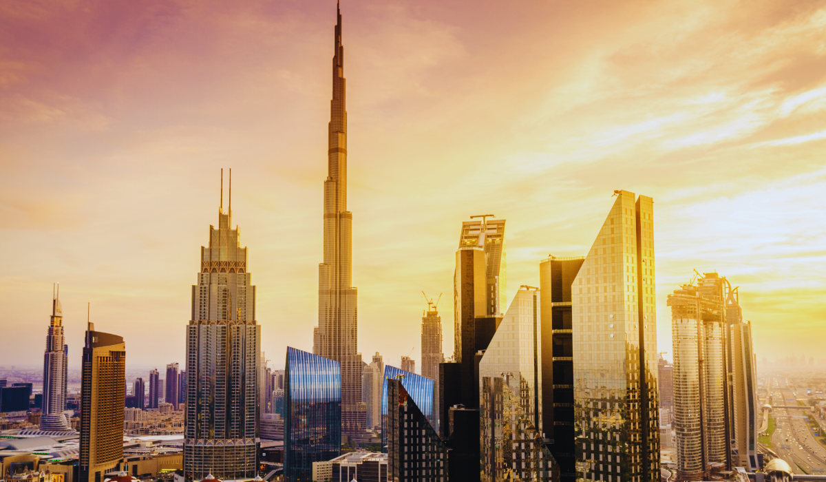 The downtown dubai skyline