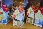 A row of little ceramic Dutch houses