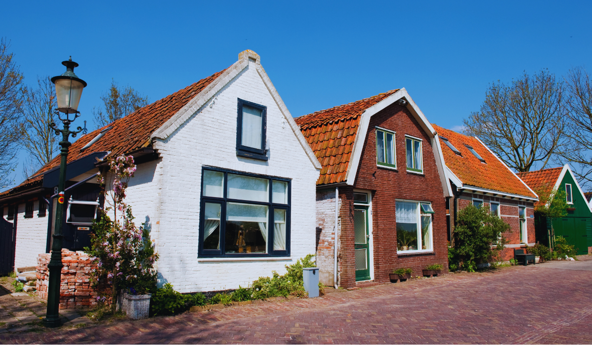 A row of old Dutch houses