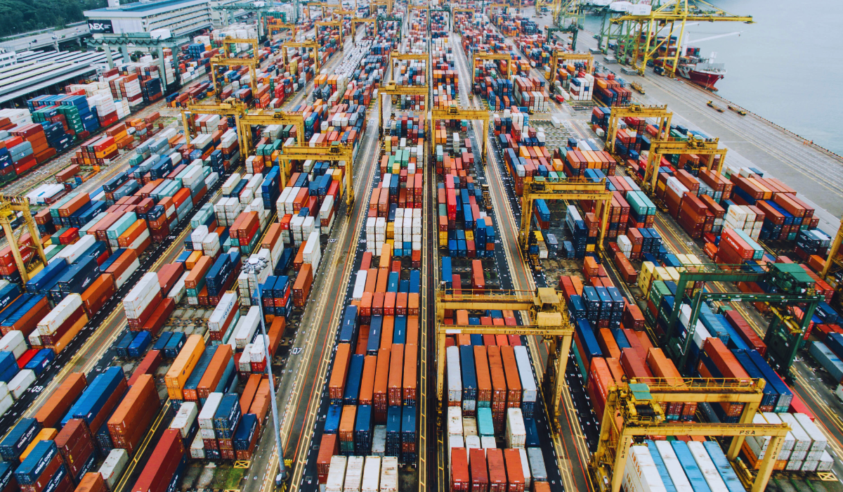 a view of a large dutch shipping freight