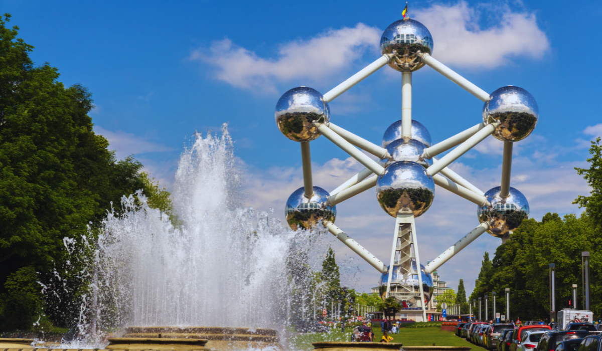 View of the Atomium in Brussels