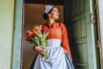 A woman in Dutch Golden Age attire