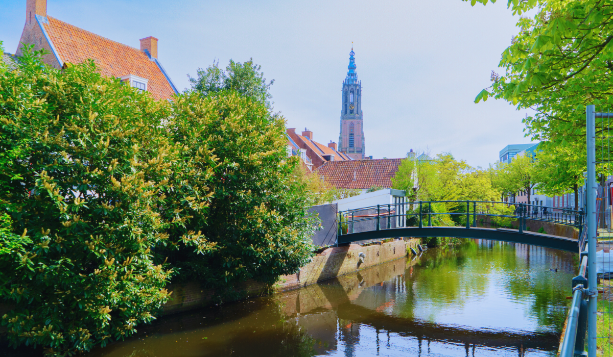 A bridge over a canal in Amersfoort, Netherlands