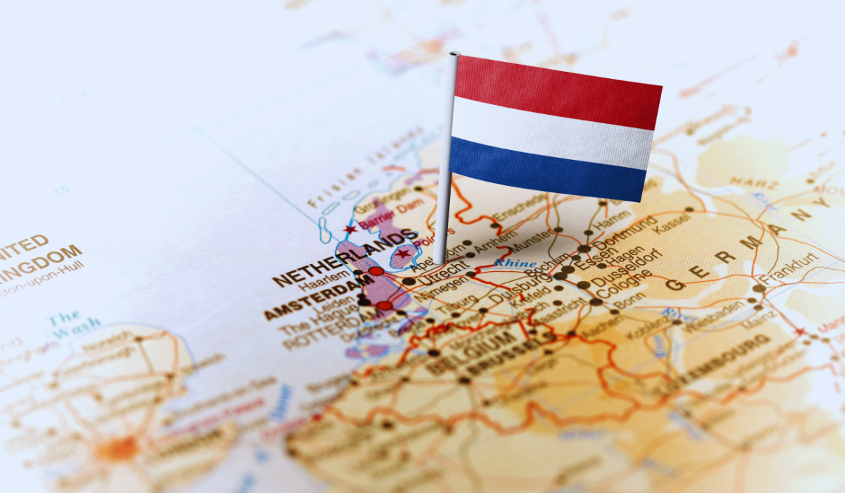 Netherlands flagged pinned ona tap, illustrating tips for first-tim expats