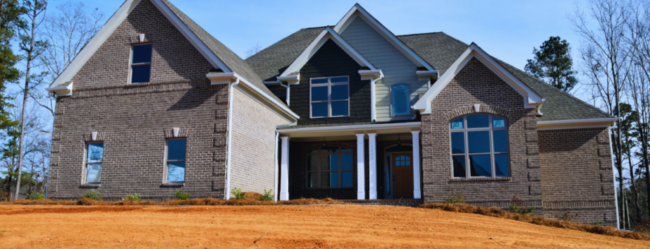 a new build house on its foundation in the netherlands