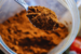 A spoonful of cocoa powder