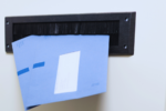 Blue Dutch tax envelope for the Belastingdienst