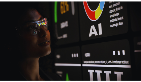 AI using, Silhouette analysts interact with large set data