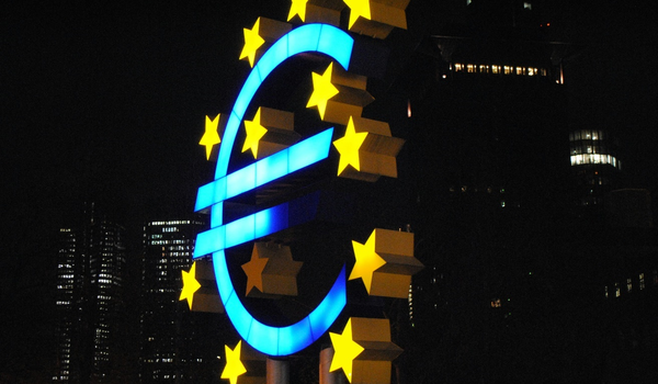 A giant euro sign in Brussels