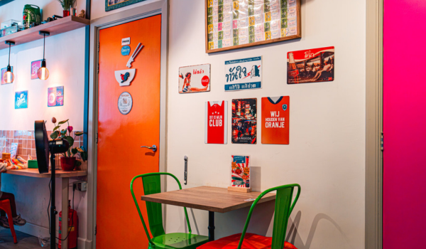 The interior wall of Siam Bowl Amsterdam