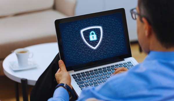 data protection concept of a man