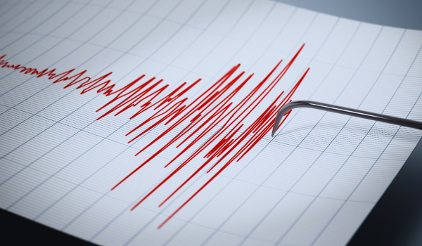Seismograph recording Groningen Earthquake 2026