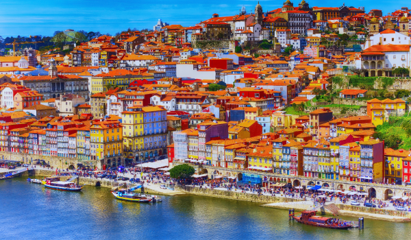 Old town view of Porto, Portugal