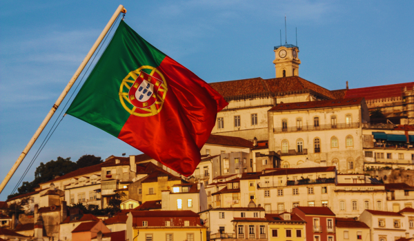 Portuguese Flag in Coimbra Portugal