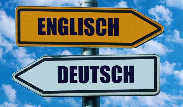 a signpost signalling english and German